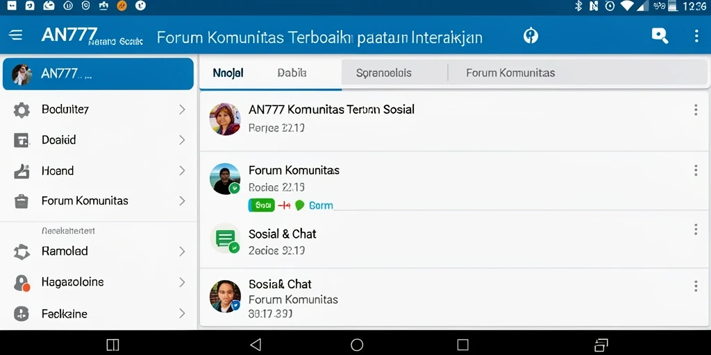 Antarmuka bersih AN777 memudahkan interaksi pengguna dalam forum komunitas.