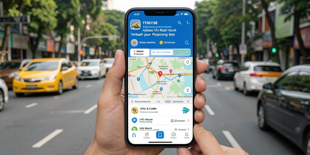 Tampilan antarmuka aplikasi FENDI188 yang menampilkan informasi kemacetan.