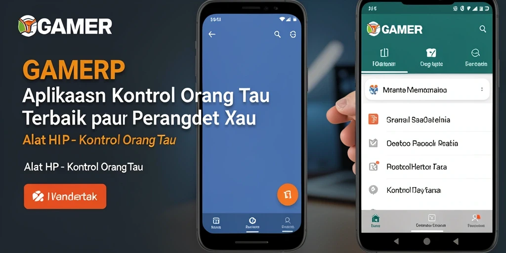 Antarmuka GAMERP yang ramah pengguna untuk kontrol orang tua.