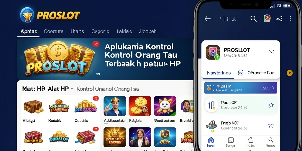 Tampilan antarmuka PROSLOT yang intuitif untuk Kontrol Orang Tua.
