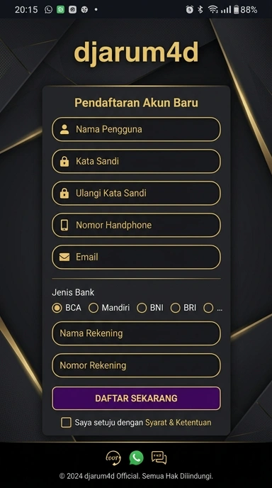 Panduan Registrasi Akun Baru djarum4d untuk Android