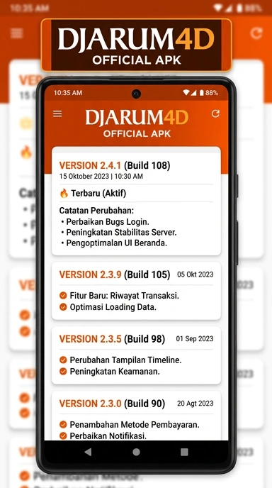 Riwayat Versi djarum4d: Update Terbaru dan Fitur